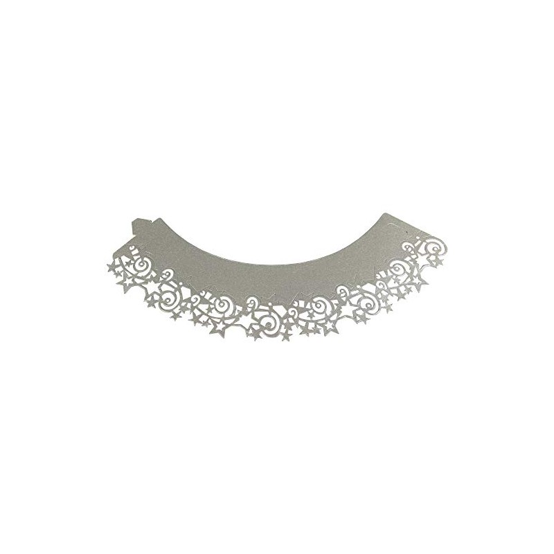 PME Silver Stars Cupcake Wrappers, Pack of 12