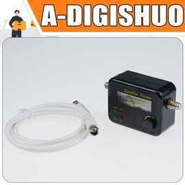 A-DIGISHUO Digital Satellite Finder – High-Precision LCD Signal Meter with Au dio Indicator for HD Satellite Dish Alignment, Perfect for Optimal Antenna Positioning