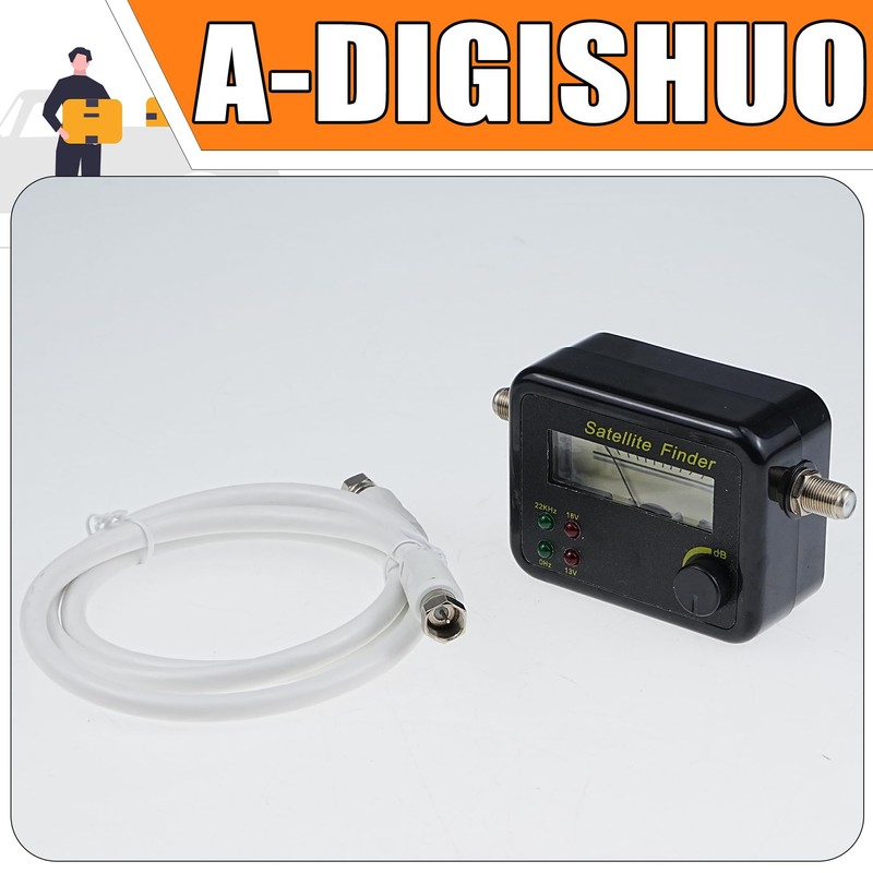 A-DIGISHUO Digital Satellite Finder – High-Precision LCD Signal Meter with