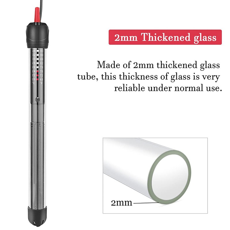 HITOP HP-608 Submersible Aquarium Heater 100W 200W 300W With Thermometer