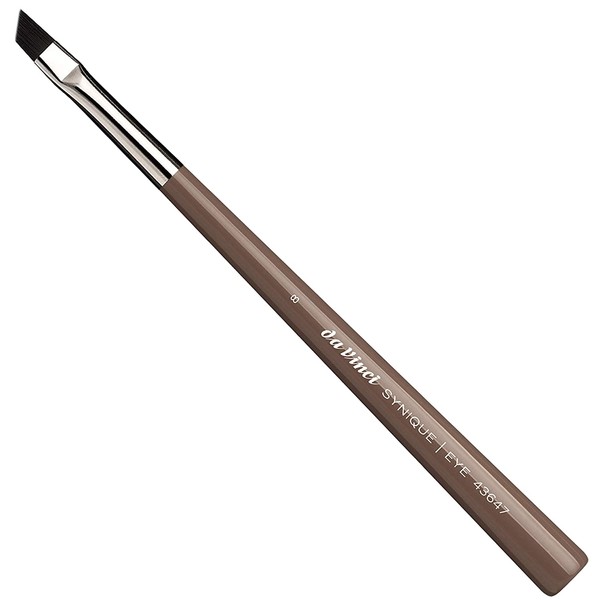 da Vinci Cosmetics Series 43647 Synique Eyelash/Eyebrow Brush, Angled Synthetic with Long Handle, Size 8, 1.31 Ounce