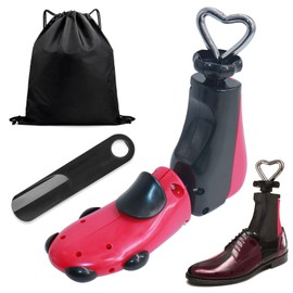 SuQurtom Boot Shoe Stretcher Men Women, 4-Way Shoe Tree Expander Stretch Width & Length, Adjustable Boot Stretchers for Women and Men Wide Feet (Red)