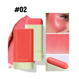 New dual-purpose lip and cheek powdered blush stick, natural and hydrating. - Color: #02