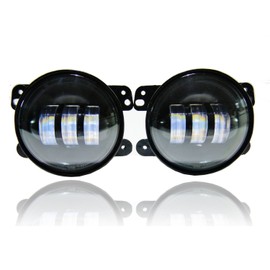 Genssi 4 Inch LED Fog Lamp Lights Compatible With Jeep Wrangler JK Dodge Magnum Journey 300C (Pack of 2)