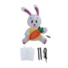 59.8in Inflatable Happy Easter Bunny Decoration Inflatable Rabbit Sitting Holding