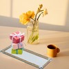 Crystal Glass Tray, 13.8x5.9in Rectangle Decorative Perfume Tray, Jewelry Organizer