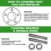 2 Sets 5 on 4.5" Trailer Hub Kit, 2,000 lb