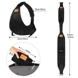 IBOPUXIU Baby Sling Toddler Carrier Side Adjustable Shoulder Baby Carrier, Ergonomic Hip Carrier, Children's Carrier for Newborns up to 3-36 Months (Black)