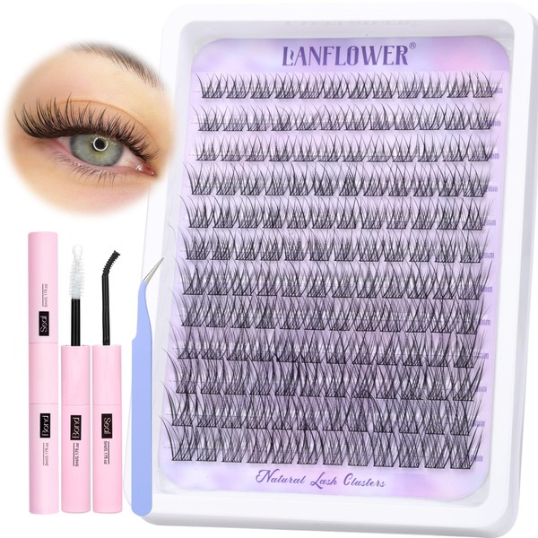 Natural Lash Clusters Kit Wispy Lash Extension Kit Waterproof Lash