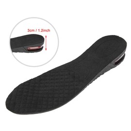 TMISHION Plantillas de Aumento de Altura Ajustable de Cuatro Capas Unisex PU Altura de elevación del talón Plantillas más Altas(1Capa)