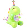 Birthday Dinosaur Plush Stuffed Animal - 12" Green Plush Toy