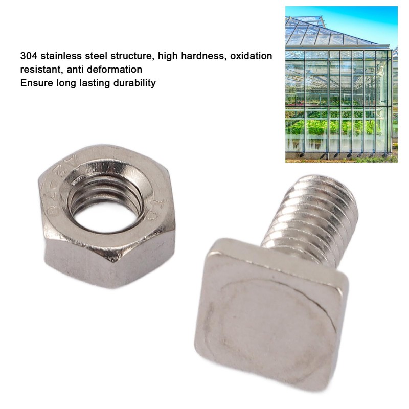 Greenhouse Nuts and Bolts,50 Sets Stainless Steel Greenhouse Screws Quick