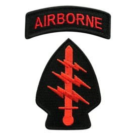 Special Forces Airborne Tab Tactical Hook Patch [2pc Bundle -M3,MTA3]