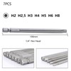 YUHIAKE Hex Bit Set Long 7-Piece Magnetic Hexagon Head Bit