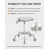 Saddle Stool Chair with Ultra-Quiet Wheels, Rolling Salon Stool