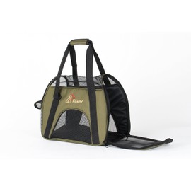 Pawer Soft-Sided Pet Carrier for Cat and Small Dog,Olive Color,Medium Size,Washable 600D Oxford Cloth Airline Approved Travel Tote,with 2 Mesh Opens and a Strap for Carry,Multiple Colors Available