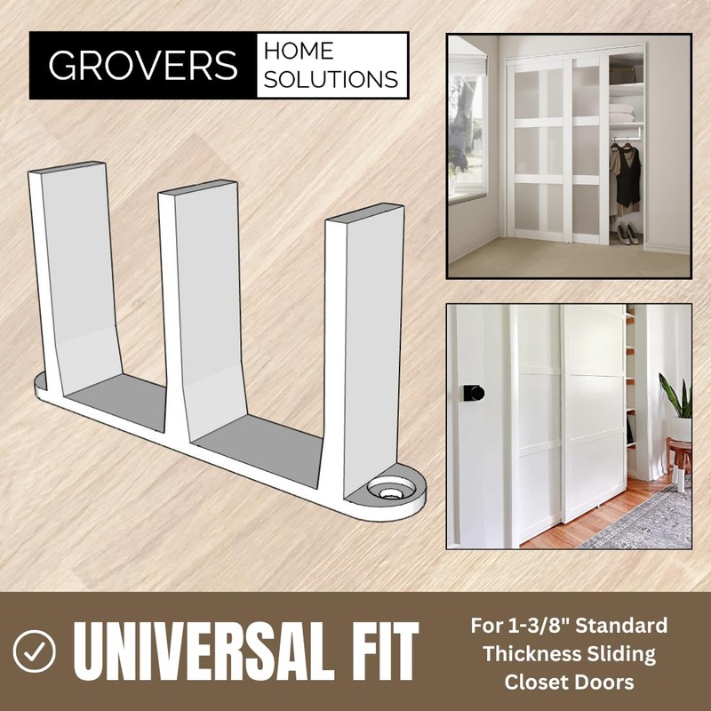 Universal Sliding Closet Door Floor Guide Bracket - Grovers Home