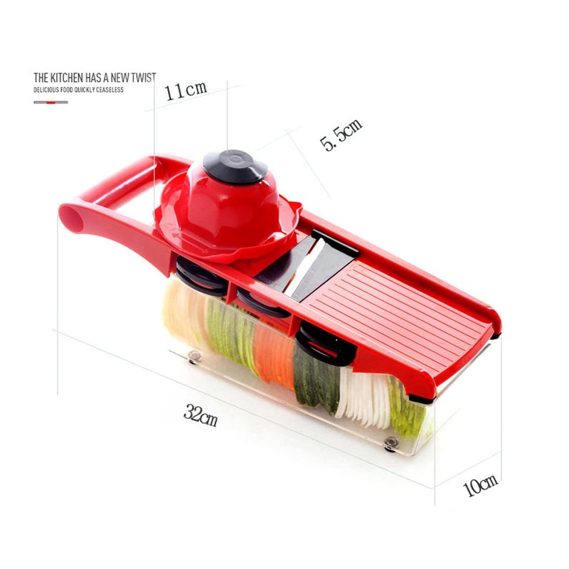 Glomora Six Function Vegetable Cutter, Vegetable Cutter with Container, Essential