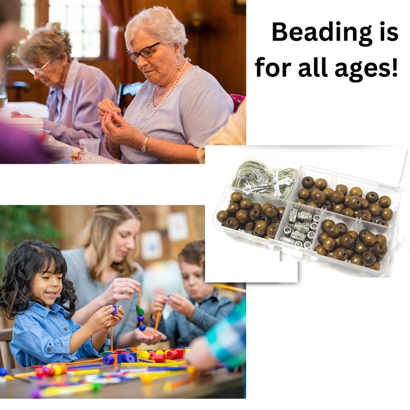 Linpeng DIY Rosary Prayer Wood Beads Kit