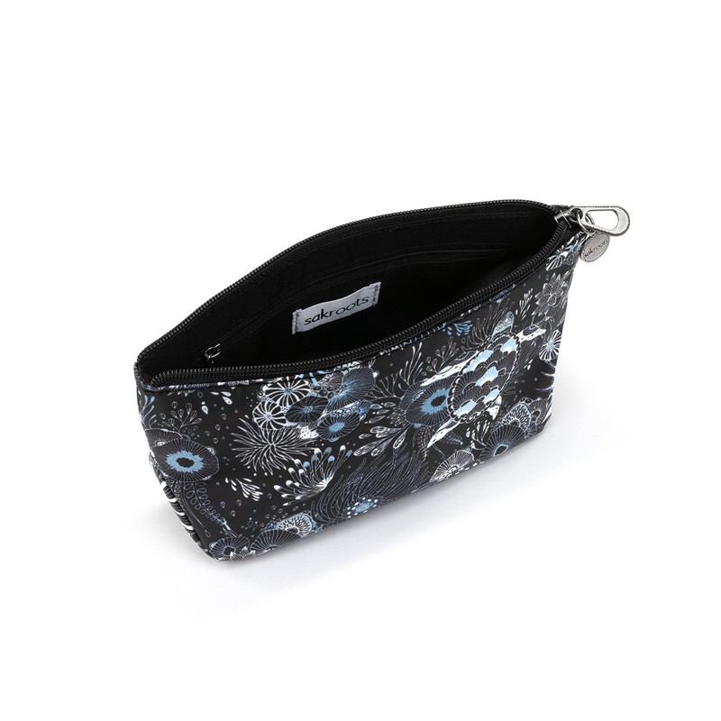 Sakroots Essential Medium Pouch in Eco-Twill, Midnight Seascape
