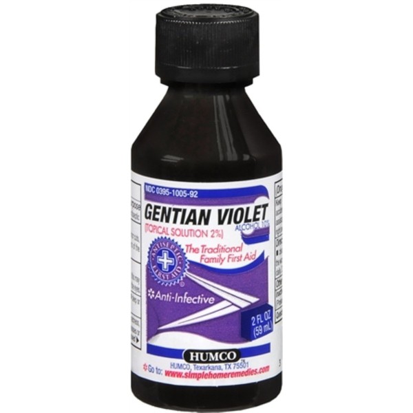 Humco Gentian Violet Topical Solution 2% 2 oz (Pack of 2)