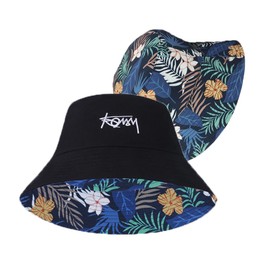 Ottsas Women Sun Visor Hats Beach - Foldable Roll Up Wide Brim Bowknot Summer Straw Hat Cap Cruise wear for Womens Ladies (Hawaii Black)