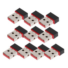 KOMBIUDA 10Pc Mini Wireless USB Adapter Mbps WiFi Receiver Portable WiFi Dongle with Strong Penetration for PC Desktop Notebook Easy Setup