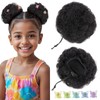 Elailite Natural Afro Puff Drawstring Ponytail Real Human Hair Messy