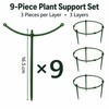 3-Tier Plant Support Rings for Potted Plants – 9-Piece Green