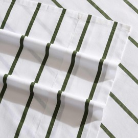 Nautica - Twin Sheets, Premium Cotton Percale Bedding Set, Striped Bedding Set, Oeko-Tex Certified (Brenton Stripe Ivory, Twin)