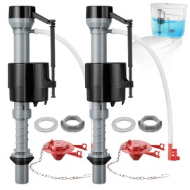 Saillong 2 Sets Toilet Float Replacement Kit, Universal Toilet Flusher Replacement Kit and 2 Inch Flapper Replacements, High-Performance Tank Water Control and Fill Valve