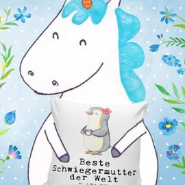 Mr. & Mrs. Panda Decorative cushion mother-in-law gift, sofa cushion, mother-in-law, pillow, gift idea, thank you, married, cushion