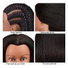 Pwwdada Maniqui Cabeza Cabello Natural Negro 40 Cm Pwwdada
