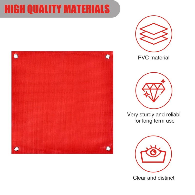 Pack of 8 Red Flags Warning Flags Weatherproof Warning Flag
