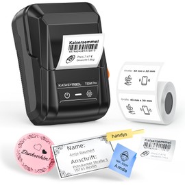 SUPVAN T50M Pro Bluetooth Label Printer with Labels, Wide Waterproof Labels, Versatile App with 30 Fonts and Over 700 Icons, Labeling Device for Retail, Office, Organization
