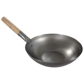 Origin Outdoors Unisex - Adult Wok Pan, Black/Brown, 30 cm