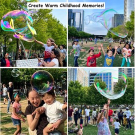 Bubbleventi Giant Bubble Mix | Made in USA |100% Vegan Non-Toxic Powder Makes 20 Gallons of Premium, Big Bubble Solution for Kids’ STEM Fun | Use in Bubble Wands + Machines (Makes 20 Gallons)