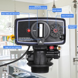 CHENNTAI 5600 Water Filter Control Valve,12 Day Cycle Timer,3W Backwash Valve Head for Water Softeners