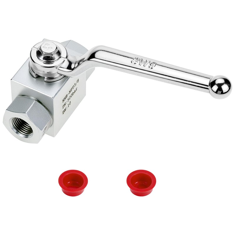 QWORK Hydraulic Ball Valve 3/8'' NPT, 7250 PSI Shut-Off 2
