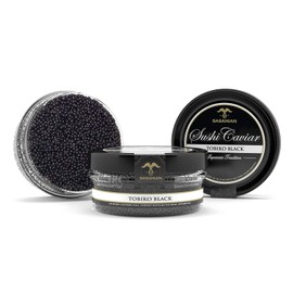 GUARANTEED OVERNIGHT! Tobiko Flying Fish Roe BLACK Sushi Caviar 1.1 lbs/ 17.5 oz/ 500 gr
