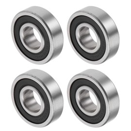 QUARKZMAN 6200/12-2RS 12 x 30 x 9 mm Ball Bearings x 4 Pieces Chrome Steel Double Sealed for Machines and Tools