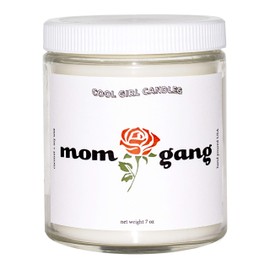 Cool Girl Candles | Mom Gang Mothers Day Candle Balsam + Cedar Scented Candle | All Natural Coconut Soy Wax Clean Burning | Funny Gifts | 8.5 fl oz