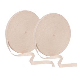 54.7+54.7 Yards Cotton Twill Tape, Cotton Webbing Sewing Ribbon for DIY Craft Making Packing Garment Accessories