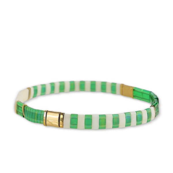 Agriajun Tila Beaded Stretch Strand Bracelet, Cute Boho Stackable Handmade