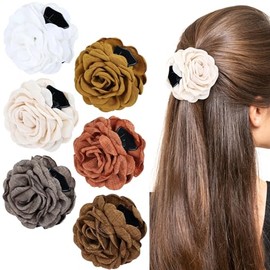 Cinaci 6 Pinzas Para El Pelo Con Diseño Retro De Rosas Y Flores De 9 Cm/35" Con Sujeción Fuerte Para Recogidos Florales Accesorios Para Mujeres Y Niñas