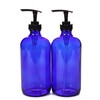 Vivaplex, 2, Large, 16 oz, Empty, Cobalt Blue Glass Bottles