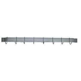 Rogar 1310 36" Bar Rack, Black with Black Hooks