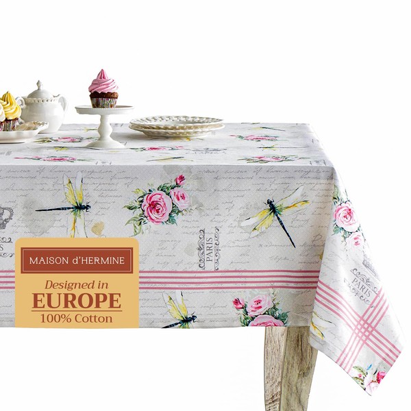 Maison d'Hermine Table Cloth Rectangle Table 100% Cotton Tablecloth for