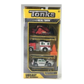 Tonka Real Touch Diecast First Responder Vehicle 3 Pack