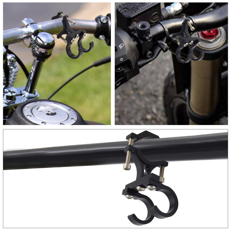 Aluminum Alloy Motorcycle Hook Black Motorcycle Helmet Holder Hook Handlebar